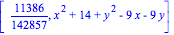 [11386/142857, x^2+14+y^2-9*x-9*y]